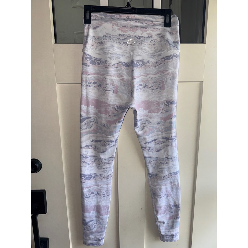 Beyond Yoga Womens High Waisted Agate Marble Print Leggings Lavender Pink Medium